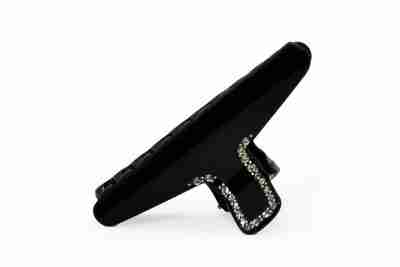 Fermagli e Cerchietti 21 Mollettone Nero Con Strass 10 Cm