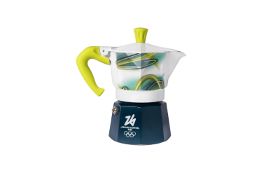 Teiere e Caffettiere 11 La Moka Express Bialetti Milano Cortina 2026 edizione limitata 3 tazze